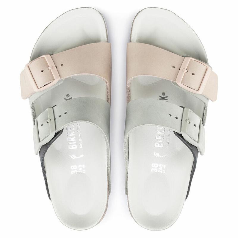 Birkenstock Split Hex Nubuck Læder Arizona Dame Sølv Khaki | DK 93BEX